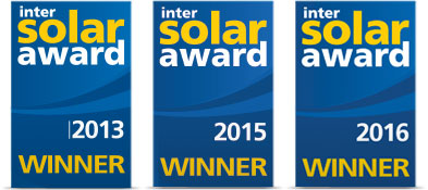 Si aggiudica l'Intersolar AWARD nel 2013, 2015 & 2016