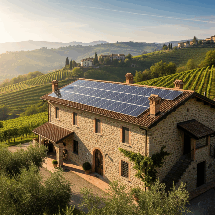 IMPIANTO FOTOVOLTAICO TERASOL IN RESORT LANGHE