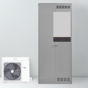 Sistema ibrido integrato con pompa di calore e caldaia